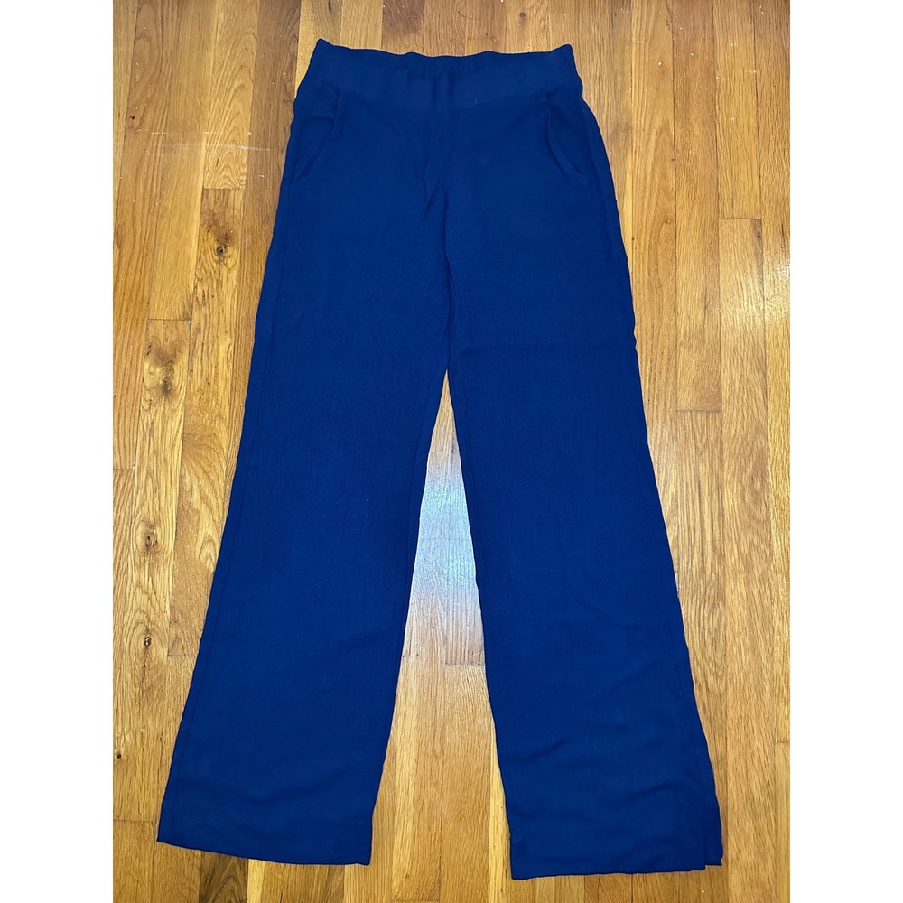 Lilly Pulitzer Navy Blue Wide Leg Rayon Pants Style 27891 Womens XS